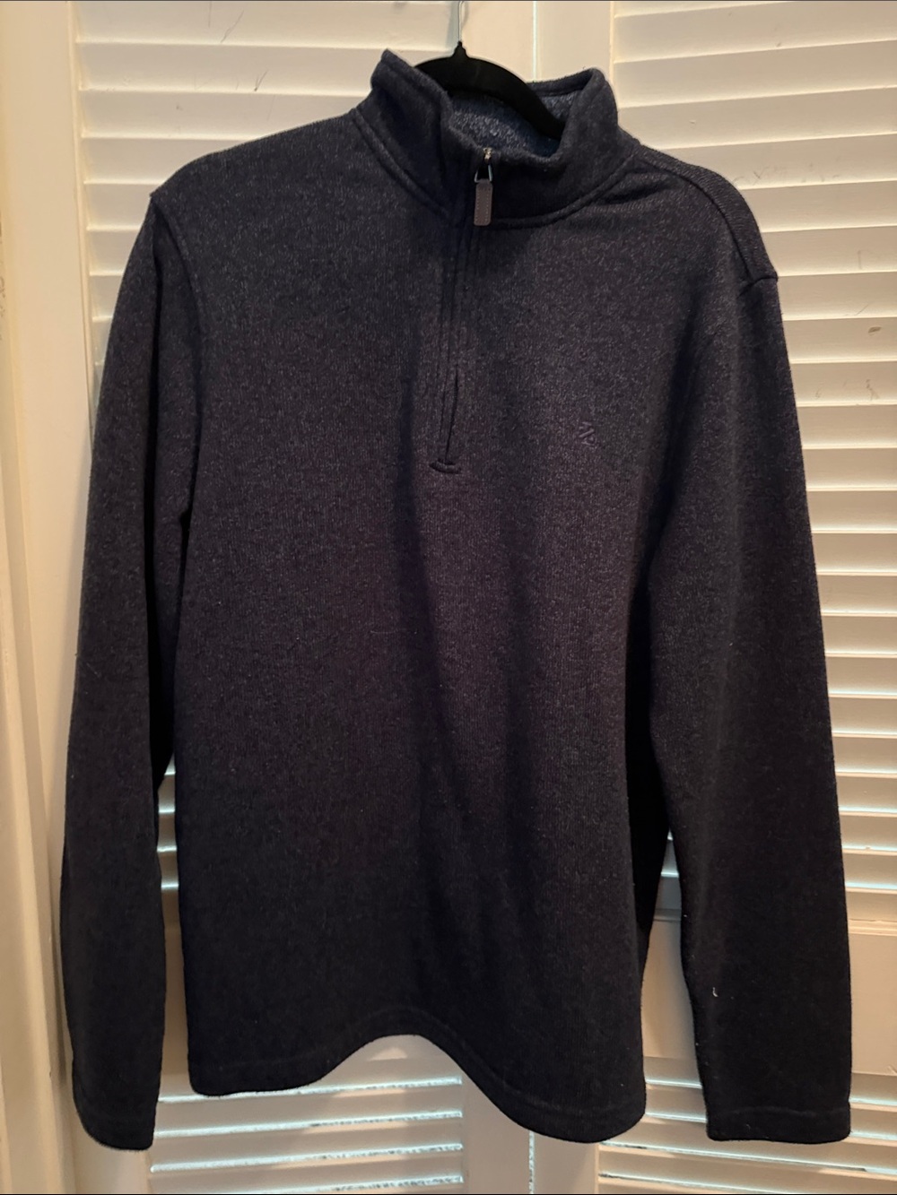 Izod Men's Half-Zip Pullover Sweater in Black